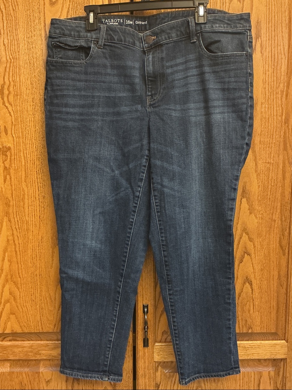 Talbots Dark Indigo Boyfriend Jeans Size 16w